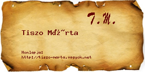 Tiszo Márta névjegykártya