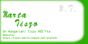 marta tiszo business card